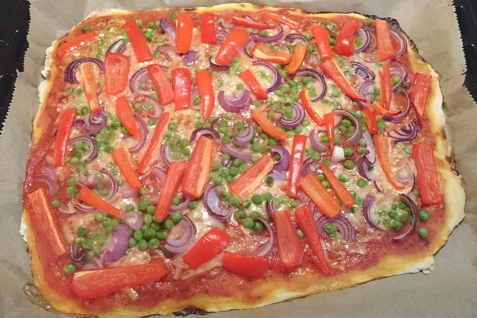 Pizza ohne Hefe