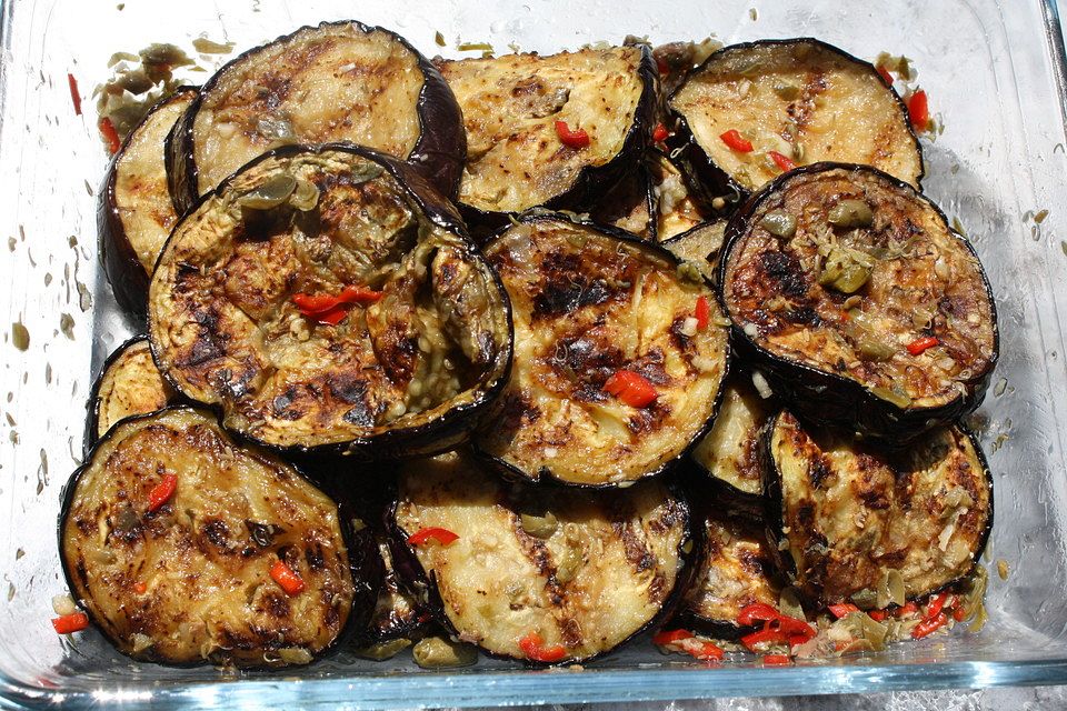 Aubergine mariniert