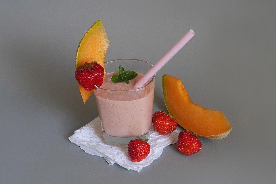 Erdbeer-Melonen-Smoothie