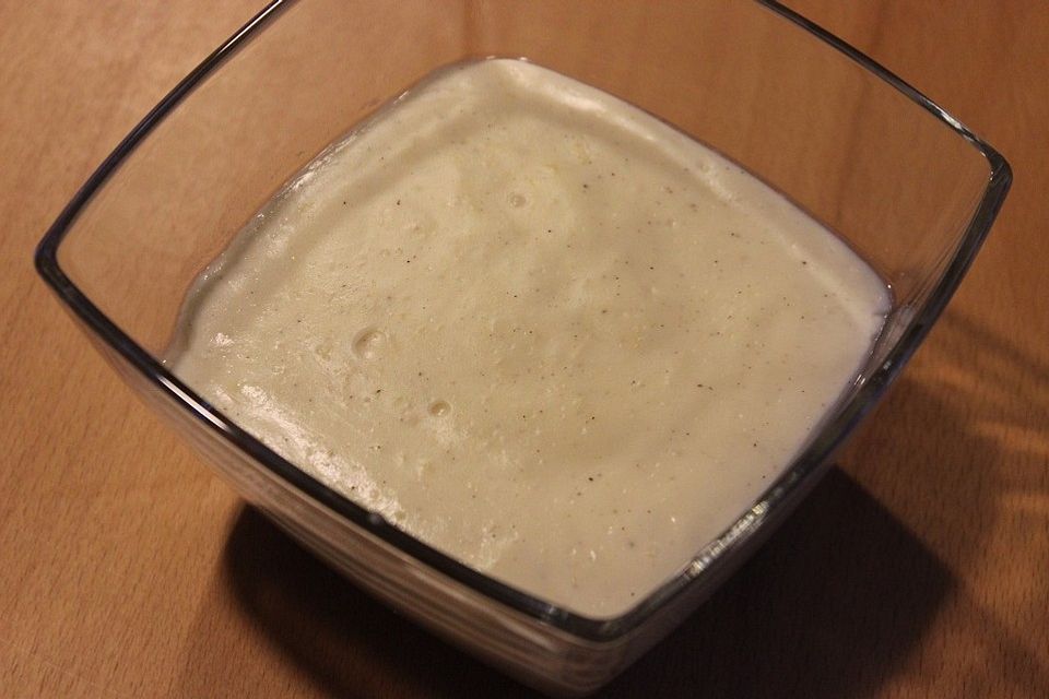 Hausgemachter Pudding Zitronen-Frischkäse