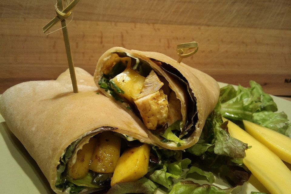 Hähnchen-Mango-Wrap