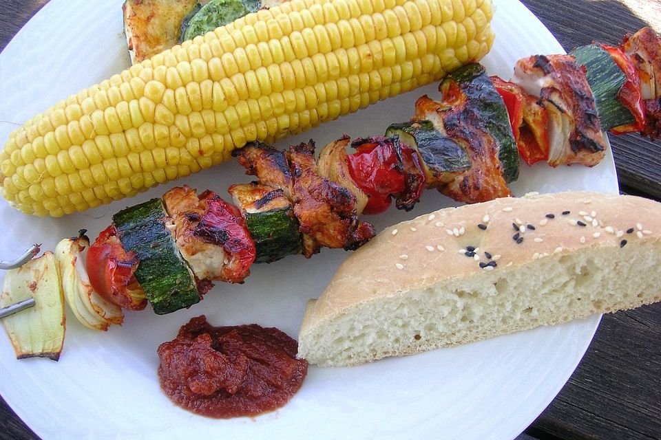 Mediterran angehauchter Grillspieß