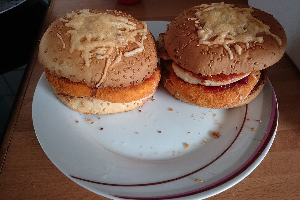 Camembert-Hähnchen Burger