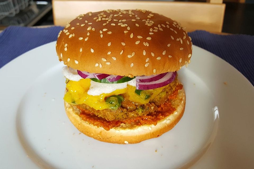 Veggie-Burger Indonesian Style