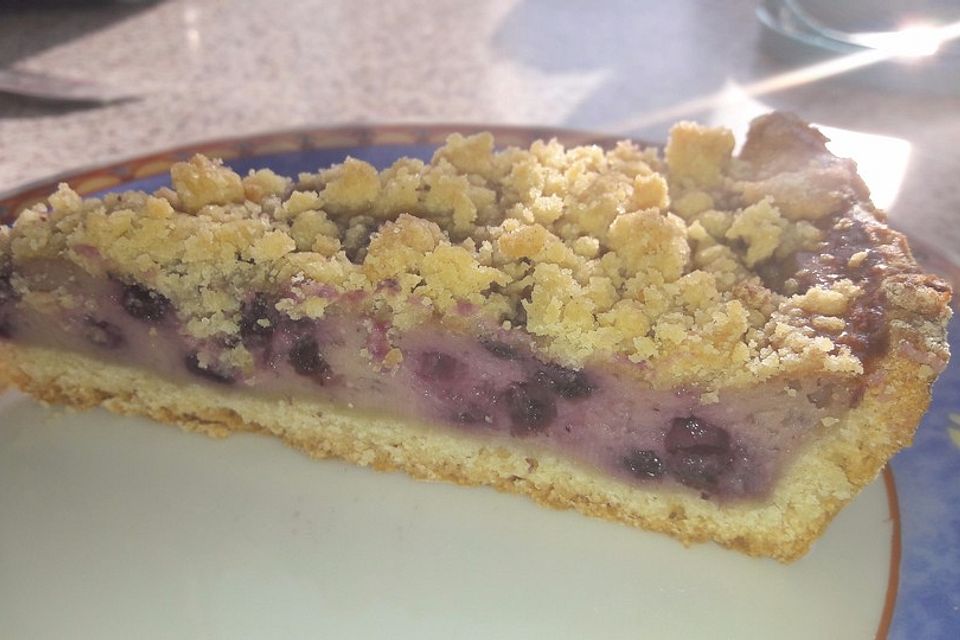 Vegane Heidelbeertarte