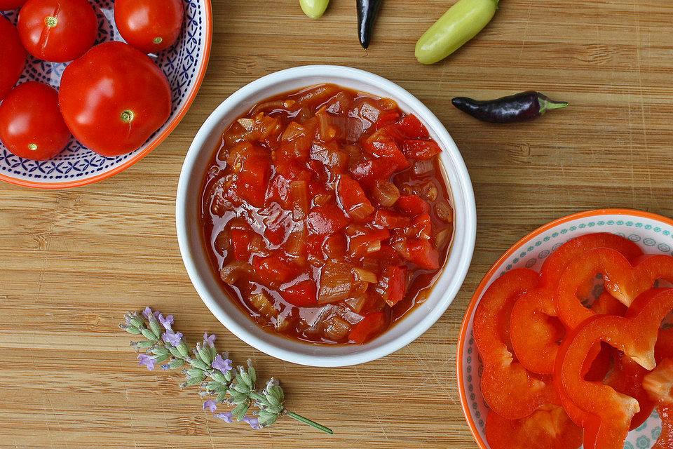 Tomaten-Paprika-Relish