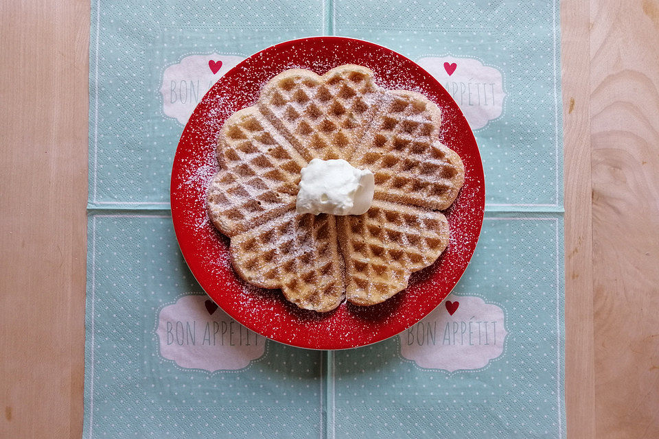 Vegane Waffeln mit Banane