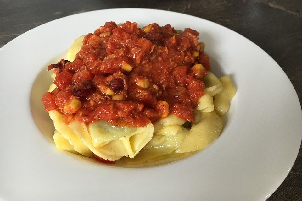 Superschnelle Tortellini mit Thunfisch