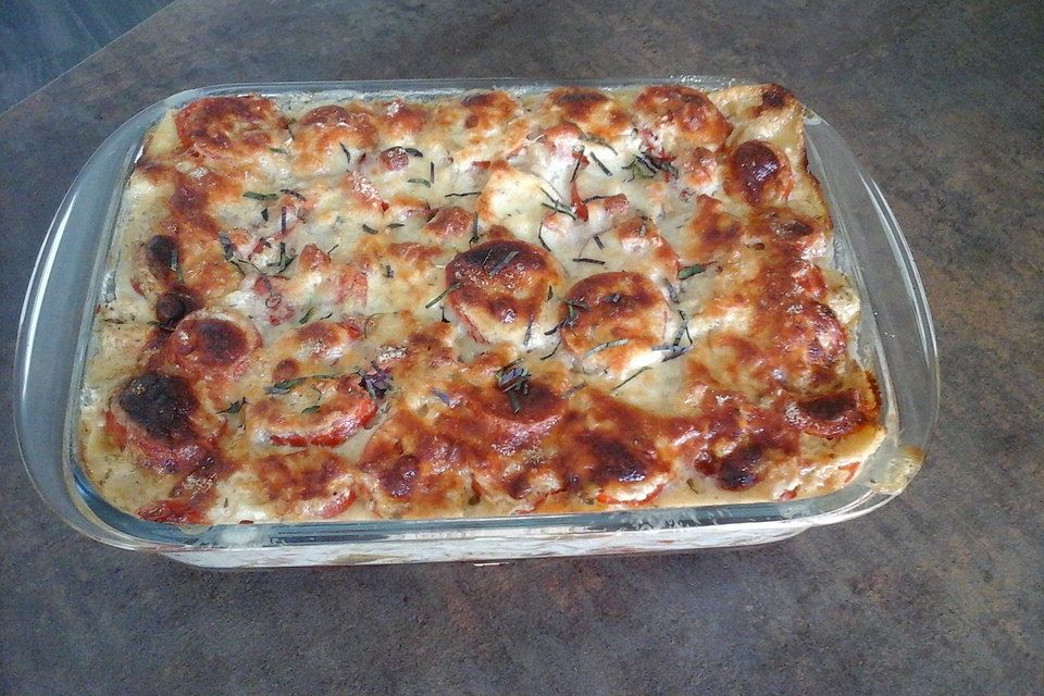 Würzige Tomatenlasagne