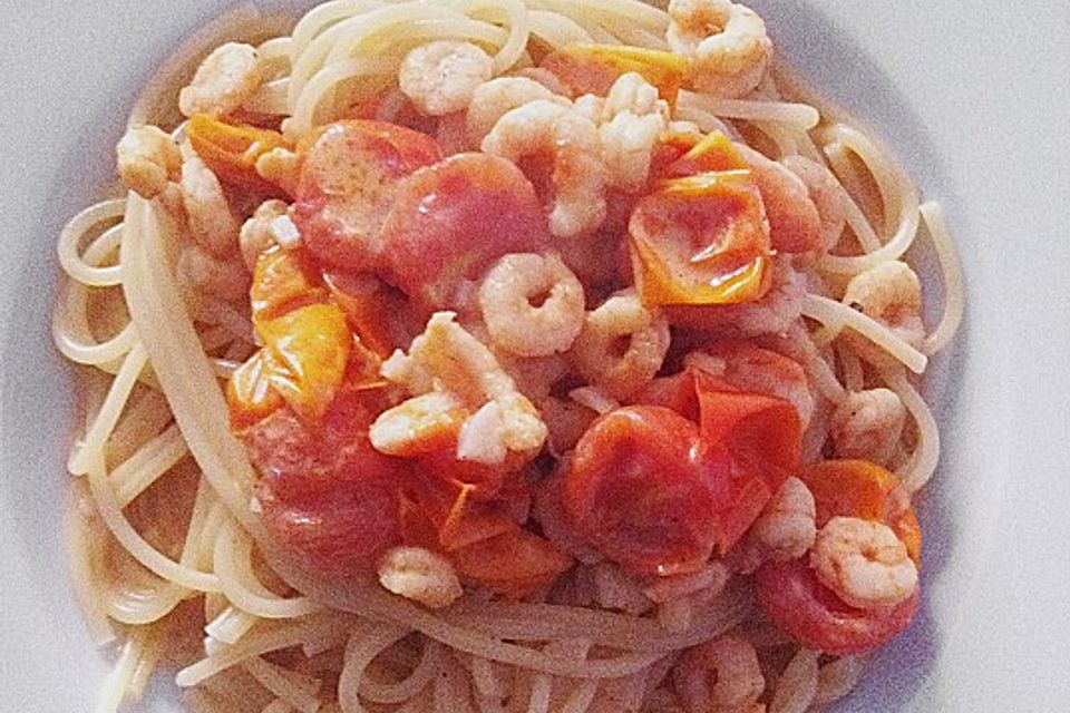 Italienische Pasta mit Krabbensauce