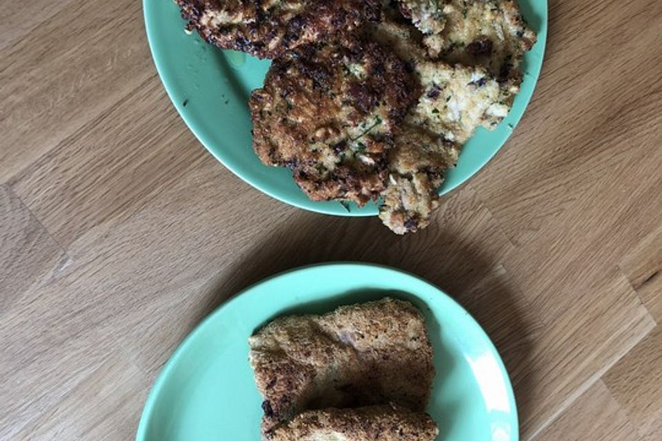 Verschiedene Panaden für Schnitzel