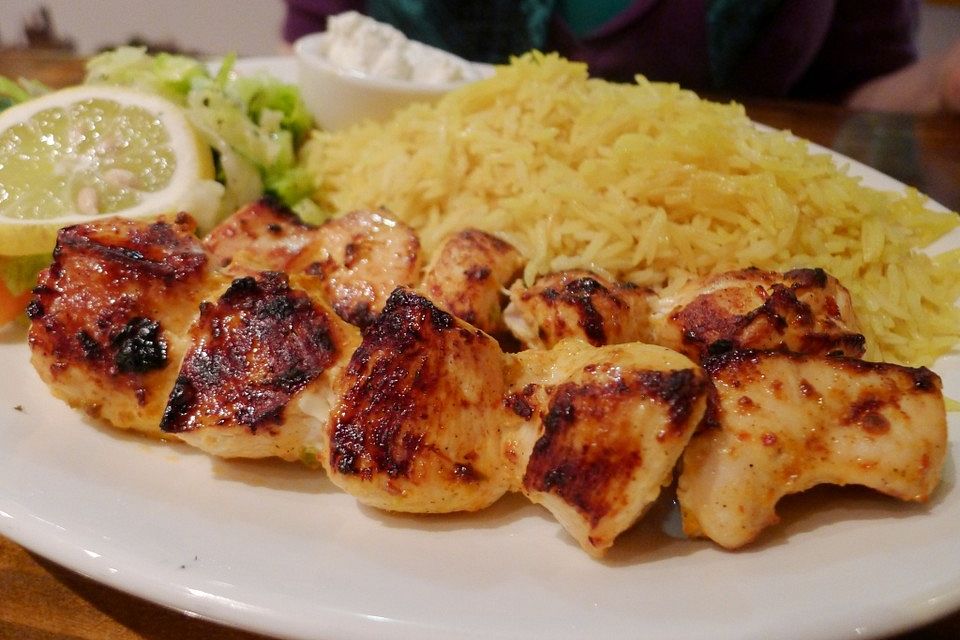 Shish Tawook - Gegrillte Hänchenspieße