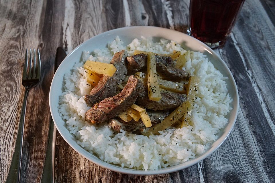 Kohlrabi-Steak-Pfanne