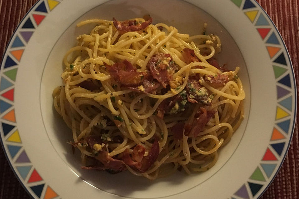 Spaghetti mit Chorizo-Carbonara