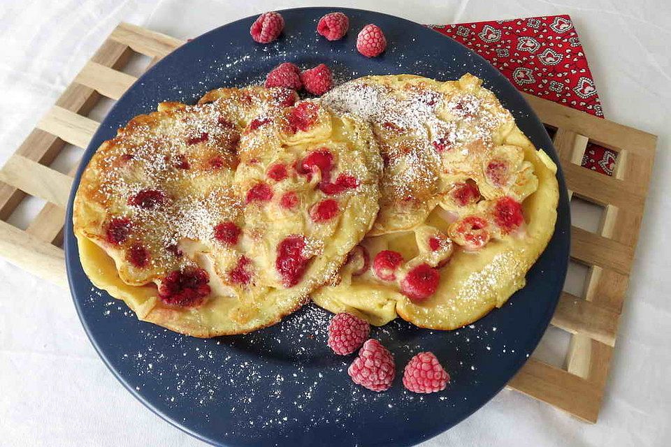 Himbeer-Vanille-Pfannkuchen