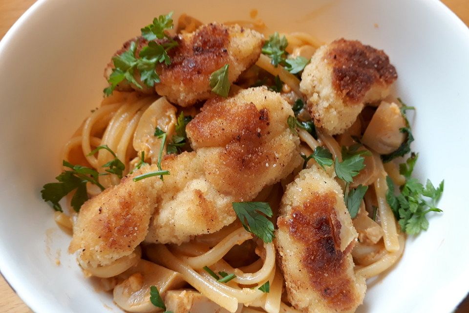 Mini-Jägerschnitzel Pasta