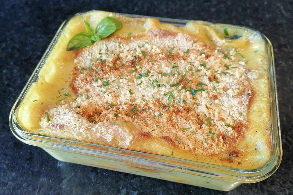 Kürbis-Schnitzel-Lasagne