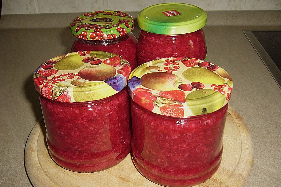 Johannisbeermarmelade mit Kokos