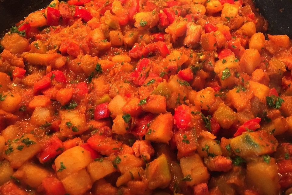 Herbstliches Kürbisratatouille