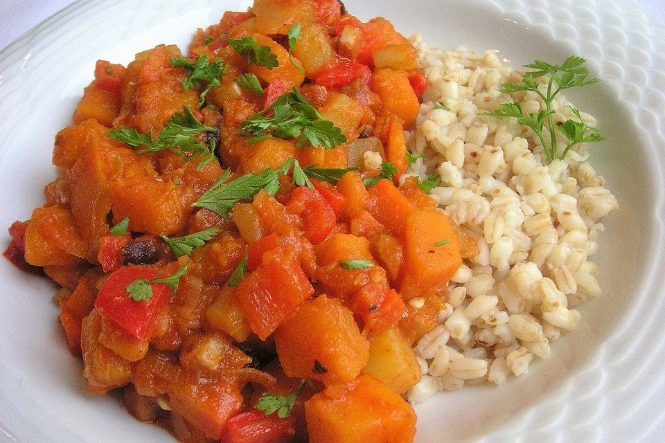 Herbstliches Kürbisratatouille