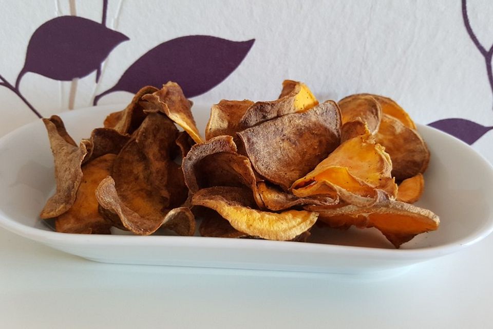 Süßkartoffelchips im Philips Airfryer