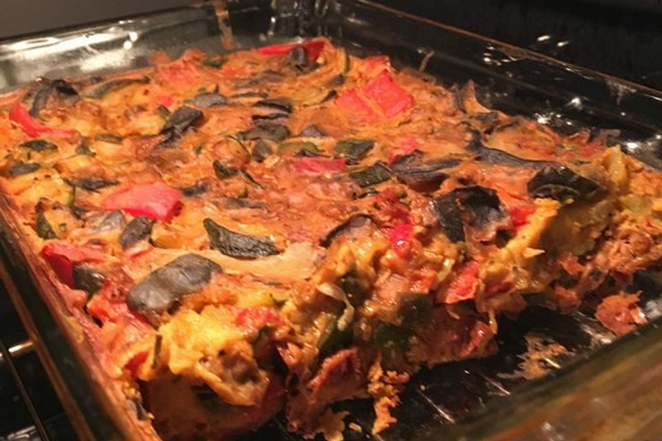 Vegane Quiche mediterraner Art