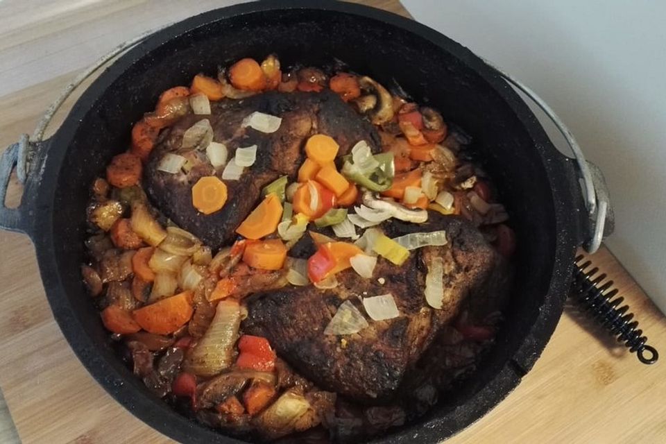 Schweinebraten im Dutch Oven