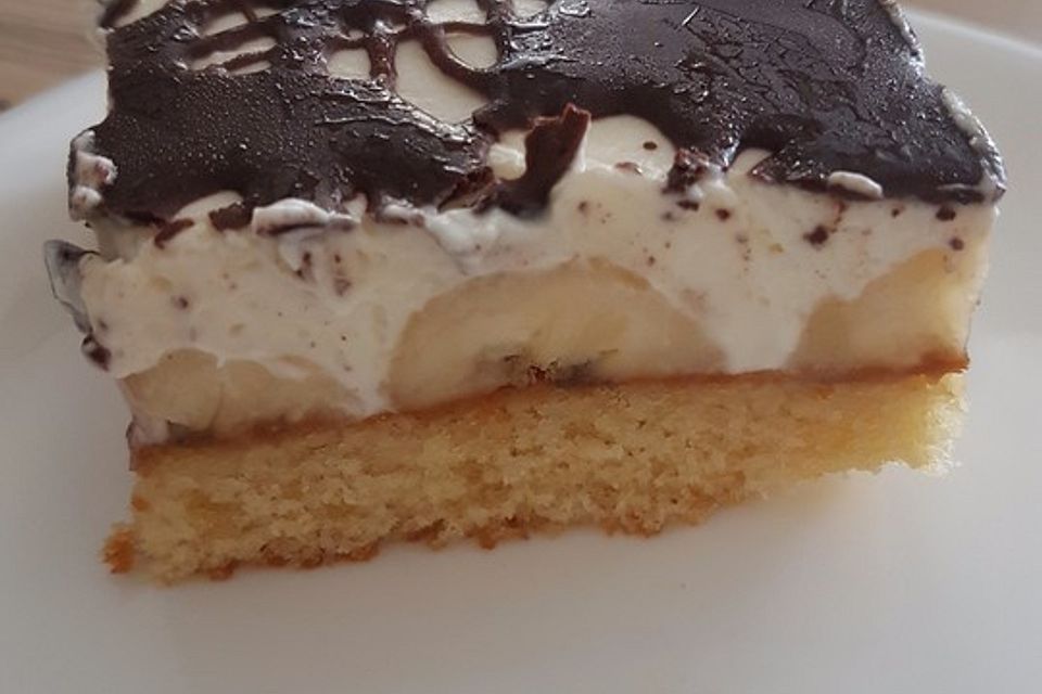 Bananensplit Blechkuchen