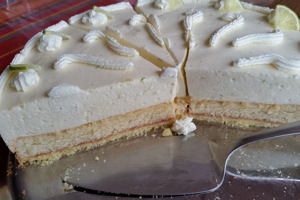 Limetten-Joghurt-Torte