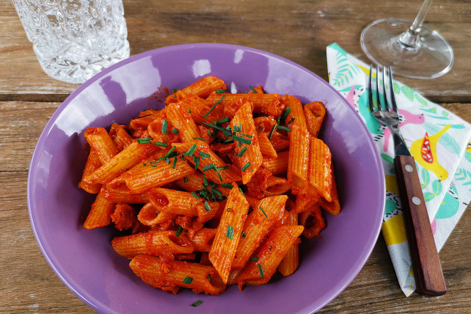 Linguine in Chorizo-Sauce