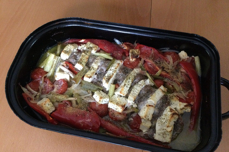 Schweinefilet mit Schafskäse