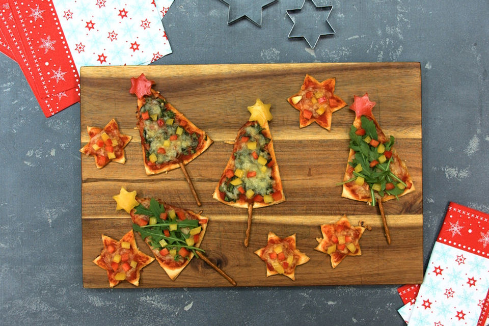 Pizza-Weihnachtsbaum