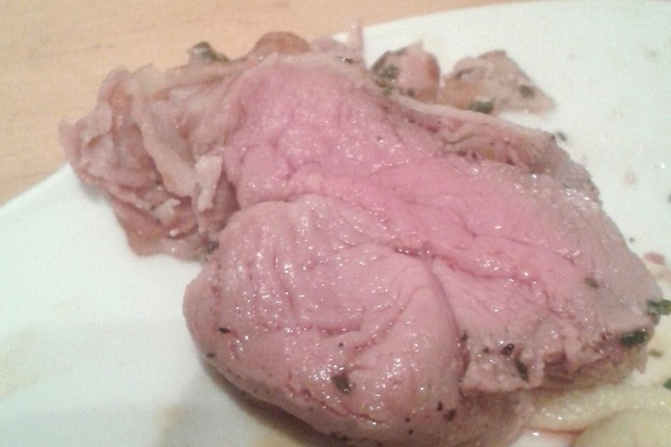 Schweinefilet, saftig, rosa,einfach