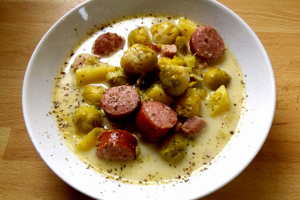 Rosenkohl-Kartoffel-Suppe