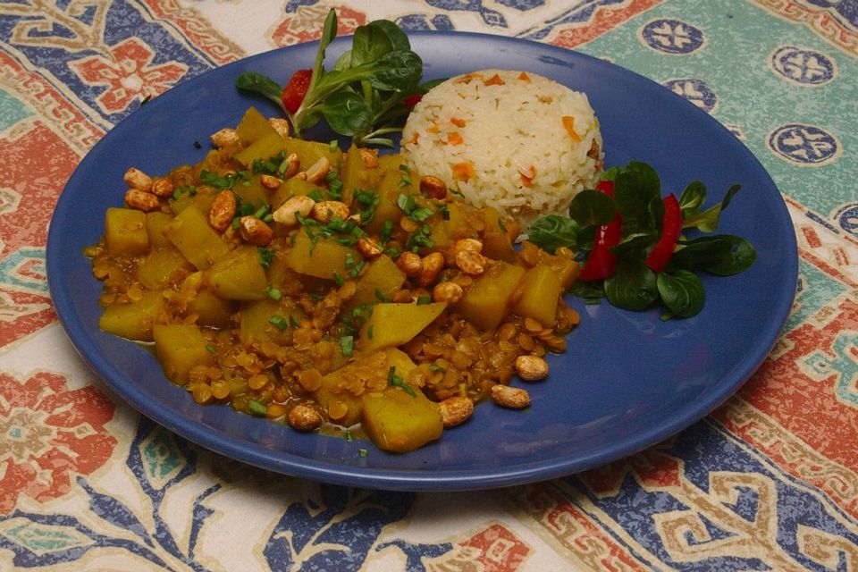 Gelbe Bete-Linsen-Curry