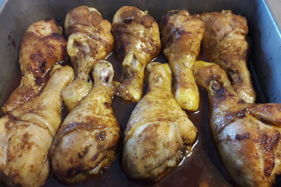 Honig-Drumsticks mit Chili