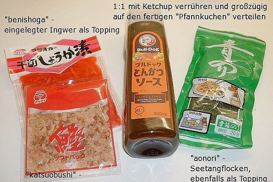 Japanische Pizza bzw. Gemüsepfannkuchen