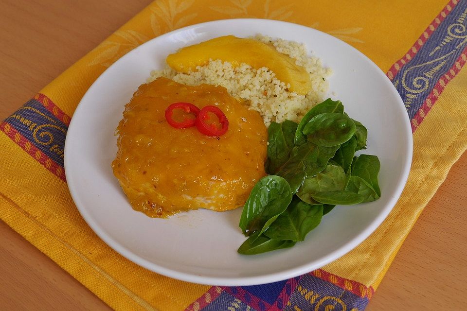 Lachs mit Mango überbacken