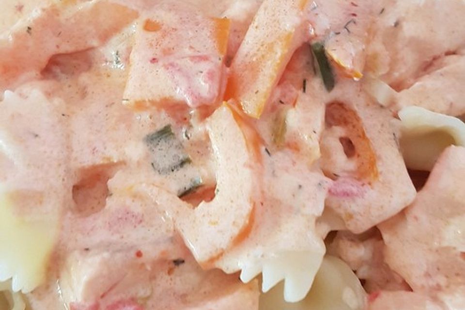 Frischkäsesauce mit Lachs