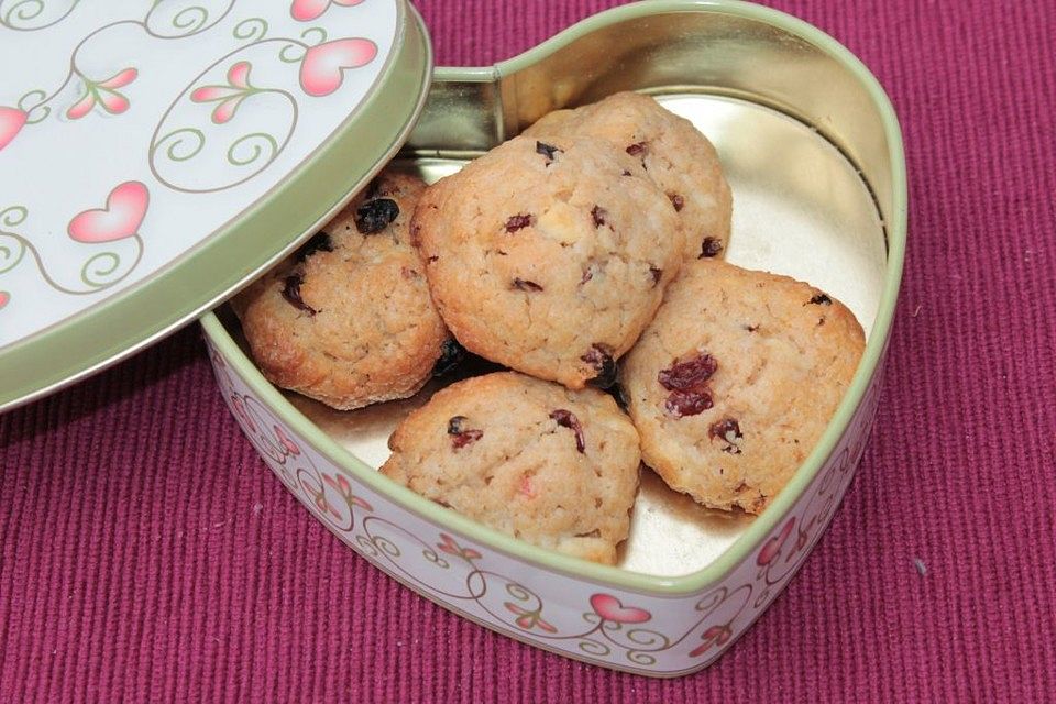 Berberitzen-Weiße Schokolade-Cookies