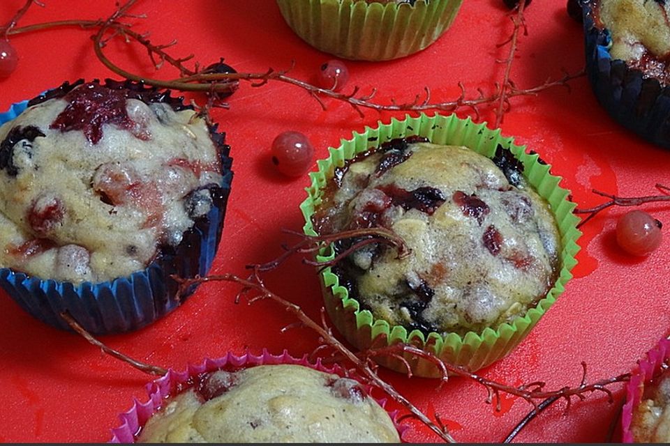 Bananen-Johannisbeeren-Muffins