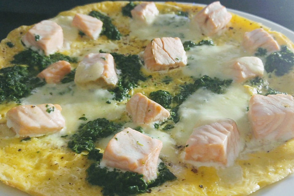 Käseomelett mit Lachs