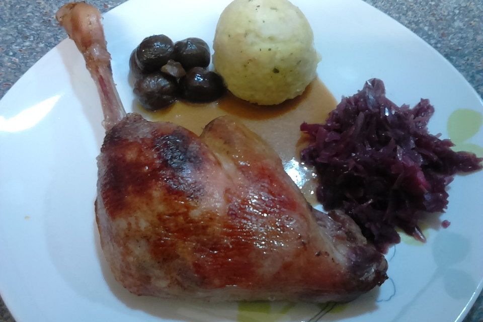 Gänsekeule Sous vide