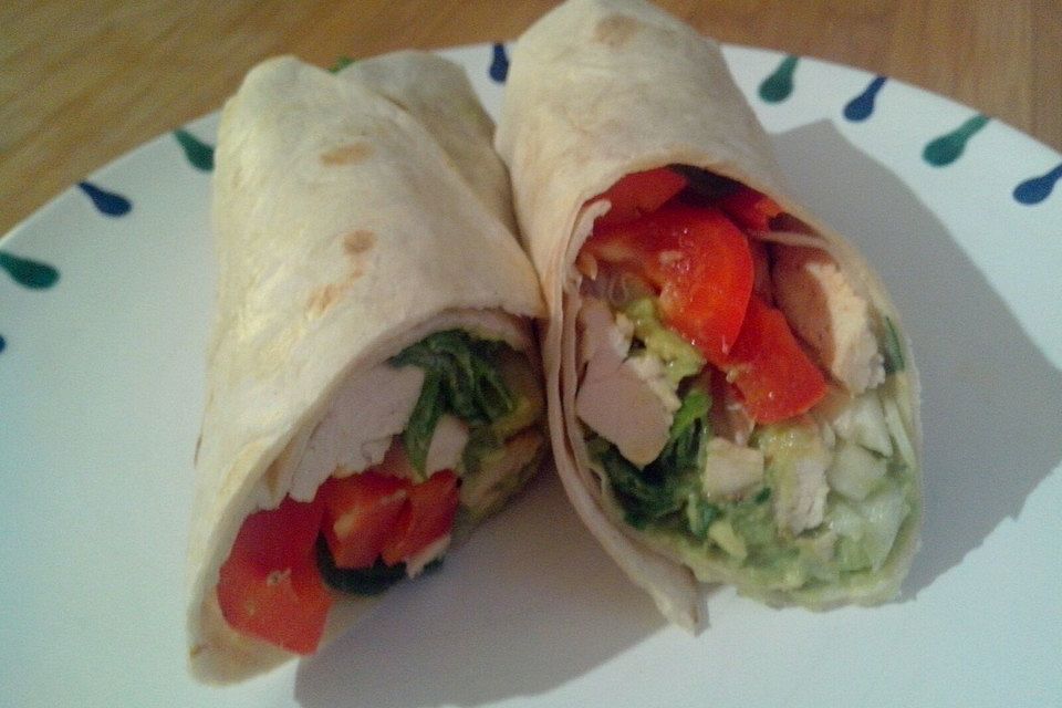 Hähnchen-Fajitas mit Guacamole