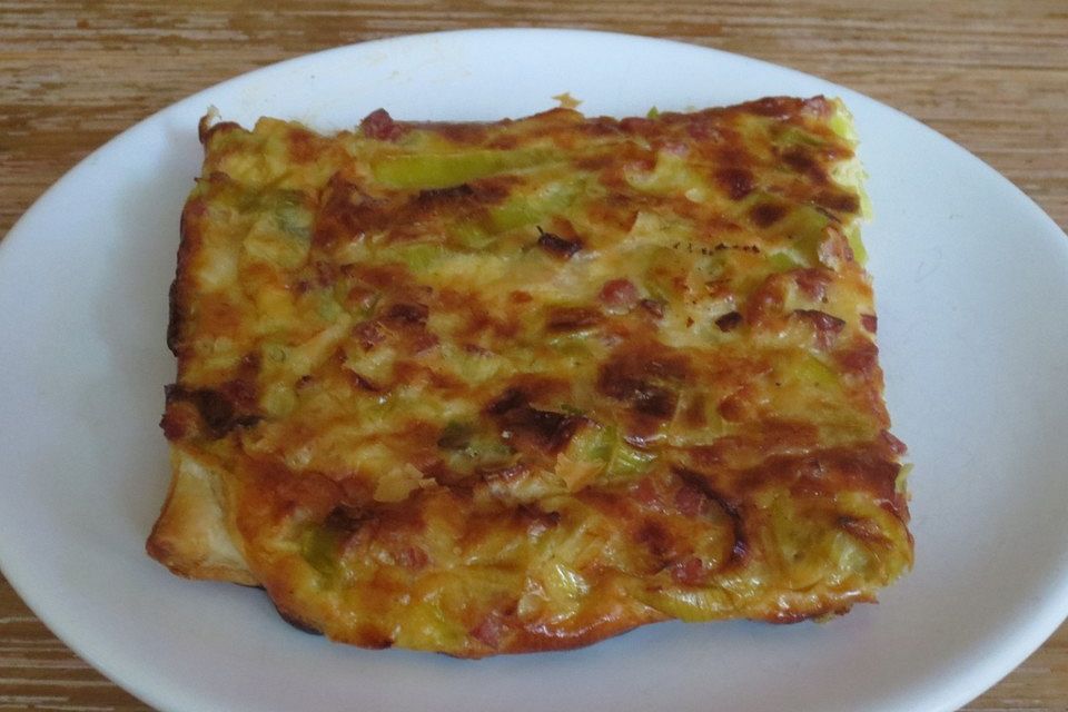 Lauchquiche mit Blätterteig