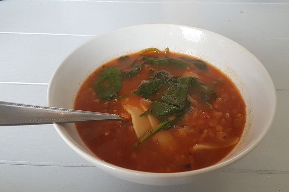 Vegane Lasagnesuppe