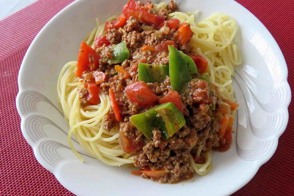 Süßlich-scharfe Bolognese