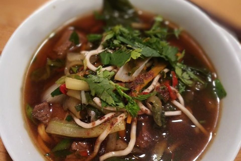 Taiwanesische Rindfleisch-Nudel-Suppe