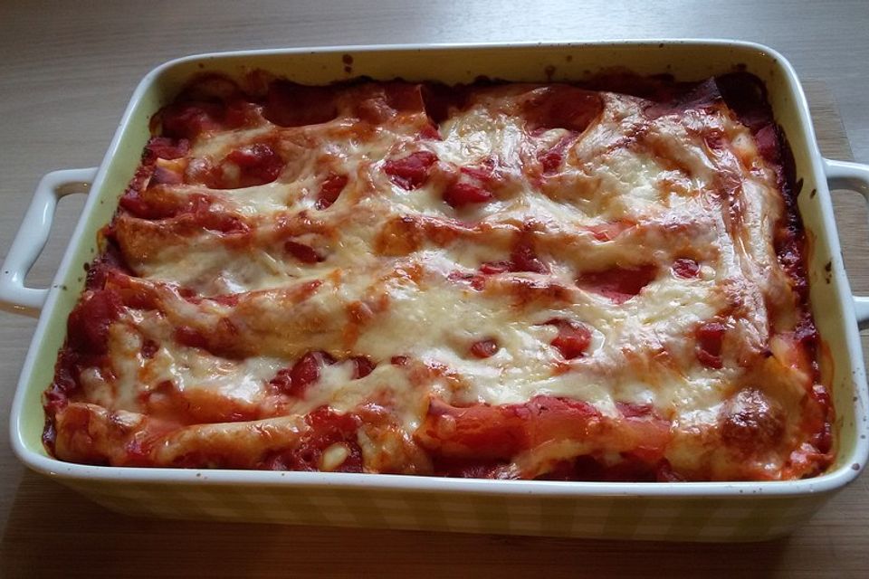 Cannelloni mit Frischkäsefüllung