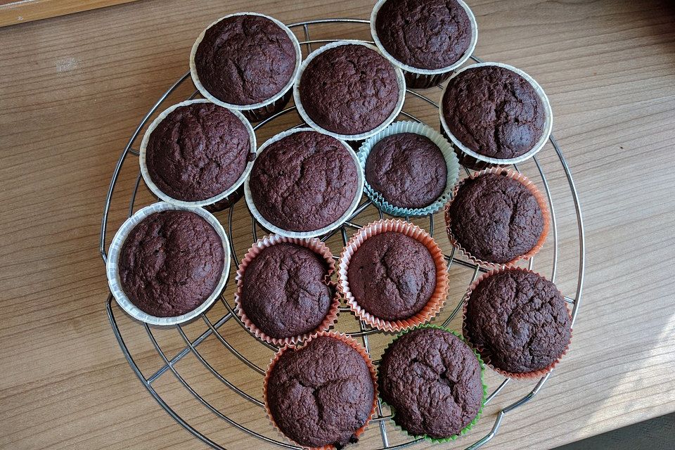 Vegane Schokomuffins mit Kokosblütenzucker